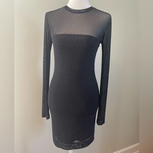 NWT Generation Love Black Subtle Sparkle Long Sleeve Dress